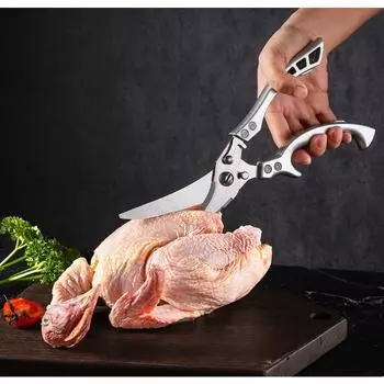 Кухонные ножницы для куриных костей, прочные ножницы из утолщенной нержавеющей стали, многофункциональные ножницы для курицы, рыбы, мяса, продуктов питания