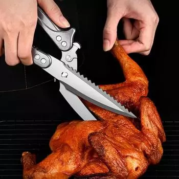 Кухонные ножницы из нержавеющей стали 304 многофункциональные ножницы для резки курицы, утки, гуся, кости, специальные прочные ножницы для куриных костей
