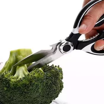 Кухонные ножницы из нержавеющей стали для резки птиц, овощей, мяса, курицы, костей, рыбы, открывашки для пива, профессиональные многоцелевые ножницы белый