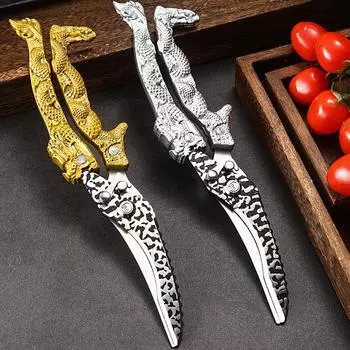 Кухонные ножницы из нержавеющей стали, мощные ножницы для куриных костей, ножницы для резки курицы, утки, рыбы, деликатесные ножницы для овощей without cover золотой