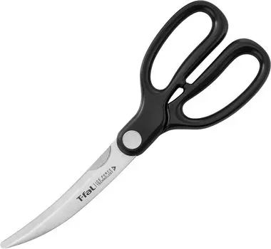Кухонные ножницы Tefal, ножницы для готовки, 10 лет гарантии, изогнутые ножницы Ice Force K18107, черные кухонные ножницы 11,5 см чёрный