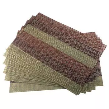 Кухонные обеденные бамбуковые салфетки для столовых ковриков, индивидуальные салфетки, коврики для чашек, набор ковриков для подставок из 6 ПВХ