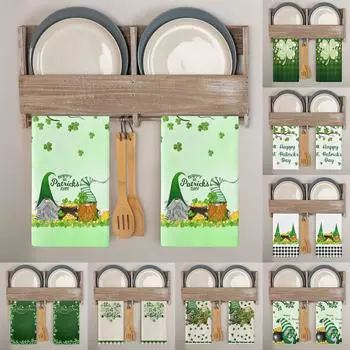 Кухонные полотенца, 1 шт., впитывающие полотенца для мытья посуды на день Святого Патрика One Size