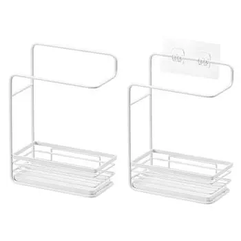 Кухонные полотенца, тряпки, полка для хранения с поддоном для слива, многофункциональная щетка для посуды, держатель для губки, настенное крепление для столешницы X3UC