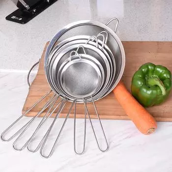 Кухонные принадлежности 8 размеров сито для масла проволочное мелкоячеистое сито 1 шт. высококачественные самодельные дуршлаги из нержавеющей стали сито для муки ювелирные изделия аксессуар 7CM