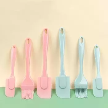 Кухонные принадлежности Антипригарный силиконовый шпатель для крема с ручкой из полипропилена Кондитерские изделия и кондитерские принадлежности 3 шт. Кухонные инструменты для выпечки синий