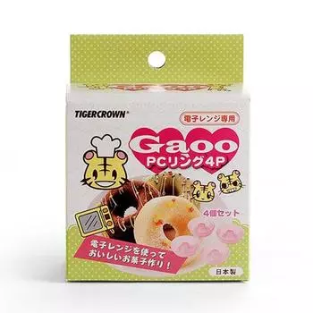 Кухонные принадлежности для микроволновой печи Tiger Crown, розовые, 89 x 27 мм, поликарбонатное кольцо, 4 шт., полипропилен, форма для пончика, форма для желе, форма для пудинга 3551, 4 шт.