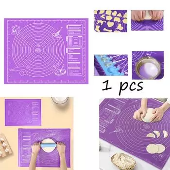 Кухонные принадлежности для выпечки Силиконовый кухонный коврик Пищевая выпечка и кондитерские принадлежности Коврик для замешивания теста Сгущающий замес муки Бар фиолетовый