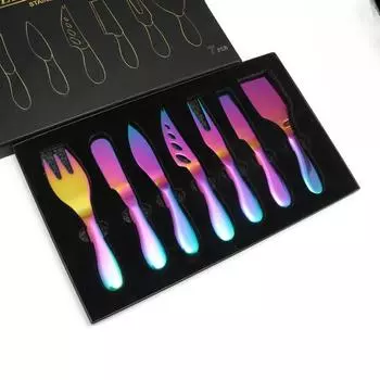 Кухонные принадлежности для выпечки, вилка для торта, острый нож, резак для пиццы, нож для сыра, 7 предметов, мини-инструменты