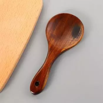 Кухонные принадлежности из тикового дерева с антипригарным покрытием из дерева Ложка для риса Лопатка для риса Лопатка для риса Кулинарные инструменты коричневый