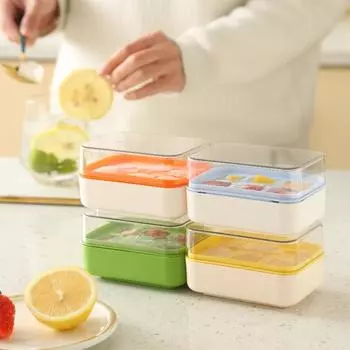 Кухонные принадлежности креативный мини-поддон для льда 4 квадратных кубика льда форма для капель воды маленький ледяной шарик поддон для льда мини-форма для льда бейсбол синий