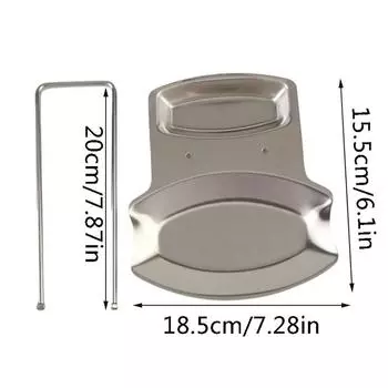 Кухонные принадлежности Подставка для крышки кастрюли из нержавеющей стали Держатель для суповой ложки Сливная полка Органайзер для плиты Крышка для кастрюли из нержавеющей стали серебряный
