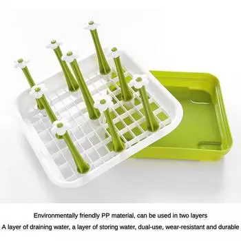 Кухонные принадлежности Простая установка Оснащено нескользящей основой Пластиковый пищевой сорт Подставка для хранения стаканов с водой