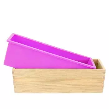 Кухонные принадлежности силиконовая форма для мыла DIY инструмент ручной работы форма для тостов кекс хлеб прямоугольная для выпечки с деревянной коробкой светло-зеленый