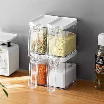 Кухонные принадлежности Японская банка для приправ Кухонные принадлежности Коробка для приправ Бытовая коробка для хранения Msg Банка для соли и сахара Коробка для приправ 1pc