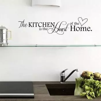 Кухонные съемные виниловые наклейки на стену с буквами, настенная наклейка, цитаты, искусство