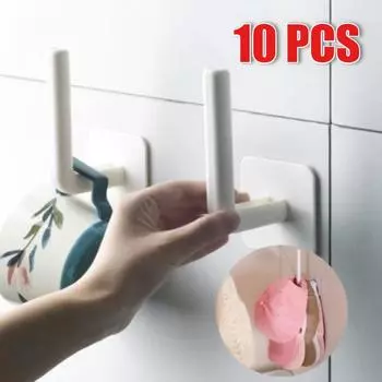 Кухонные самоклеящиеся аксессуары под шкафом, вешалка для рулонов бумаги, держатель для полотенец, вешалка для салфеток, стеллаж для хранения для ванной комнаты, туалета 1PCS белый