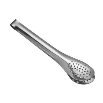 Кухонные щипцы для еды 9 дюймов из нержавеющей стали многофункциональные сервировочные щипцы с отверстием для фильтра для дома