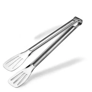 Кухонные щипцы для еды, инструмент для нагрева хлеба, щипцы из нержавеющей стали для салата, барбекю, приготовления пищи, сервировочная посуда, зажим 24CM