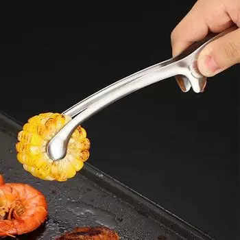 Кухонные щипцы из нержавеющей стали для барбекю, щипцы для готовки, щипцы для гриля с подставкой, зажим для еды, мяса, салата, принадлежности для барбекю
