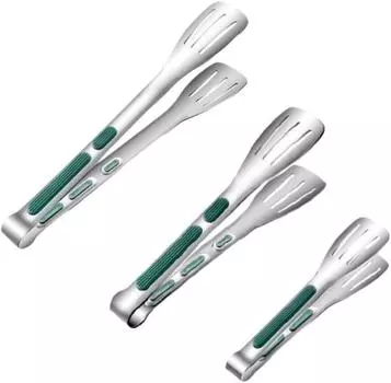 Кухонные щипцы из нержавеющей стали S/M/L для приготовления пищи, щипцы с нескользящей ручкой, щипцы для барбекю на открытом воздухе, щипцы для мяса, хлеба, аксессуары для приготовления пищи S-1pcs