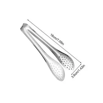 Кухонные щипцы Кухонная утварь Зажим для еды на барбекю Щипцы для шеф-повара из нержавеющей стали Портативные для пикника и приготовления пищи на гриле 7inch