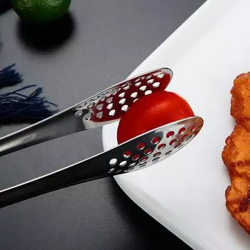 Кухонные щипцы Кухонная утварь Зажим для еды на барбекю Щипцы для шеф-повара из нержавеющей стали Портативные для пикника и приготовления пищи на гриле 5inch