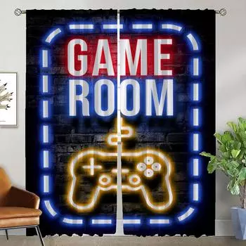 Кухонные шторы 2 шт. Playstationes Домашний интерьер Шторы для камеры Перегородка Гостиная Шторы Оттенки Тюль для спальни W50xH70cmx2pcs-CL