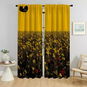 Кухонные шторы 2 шт. Wu Tang Clans занавески для гостиной шторы для спальни перегородки жалюзи украшения на Хэллоуин затемнение W50xH70cmx2pcs-CL