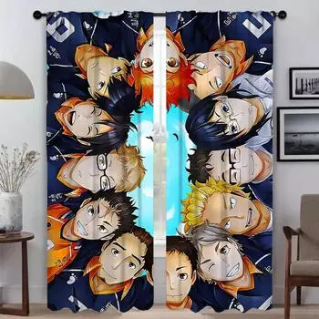 Кухонные шторы для гостиной Haikyuus Home Interior Шторы 2 шт. Хэллоуин украшения затемняющие шторы разделительные жалюзи W50xH70cmx2pcs-CL