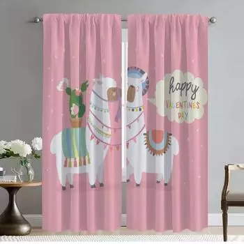 Кухонные шторы для гостиной Шторы для комнаты 2 панели Альпака Shades Разделение Домашний интерьер Шторы Украшения на Хэллоуин W50xH70cmx2pcs-CL