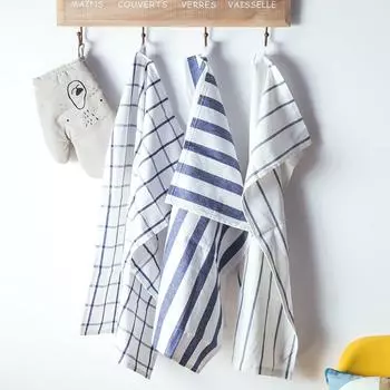 Кухонные супервпитывающие тряпки Чистящая ткань из смеси хлопка без ворса Легко стирается Практичные мягкие полотенца для мытья посуды Прямоугольные большие салфетки