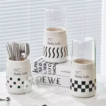 Кухонные ведра для слива палочек для еды с крышкой, пыленепроницаемые, прочные, многоцелевые, экономящие место в доме, полки для хранения кухонных принадлежностей