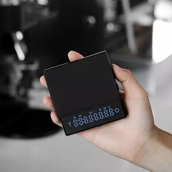 Кухонные весы для кофе Fuego с таймером, перезаряжаемые цифровые весы 0,1 г, высокоточные 3 режима, капельные весы для эспрессо, подарок бариста 2Kg белый