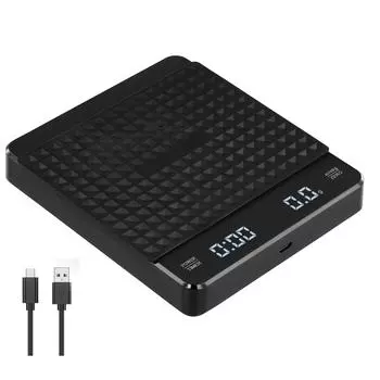 Кухонные весы для кофе с таймером, перезаряжаемые цифровые весы 0,1 г, высокоточные 3 режима, капельные весы для эспрессо, подарок бариста