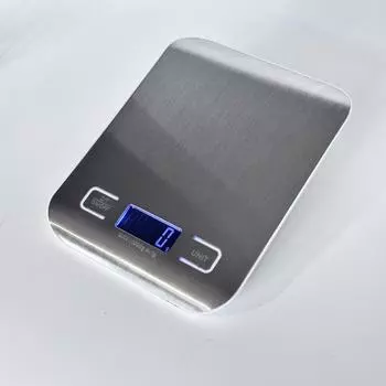Кухонные весы из нержавеющей стали P20: Точные электронные кухонные весы для домашнего использования White Battery-Powered 10kg/1g