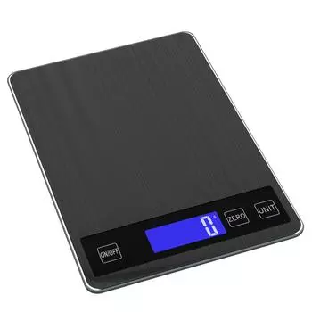 Кухонные весы из нержавеющей стали, серые пищевые весы для больших товаров, цифровой дисплей, вес в г/кг/фунтах:ОЗ/МЛ/ФЛ.ОЗ для выпечки тортов 5kg розового золота