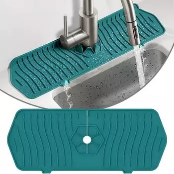 Кухонный брызговик для раковины, силиконовый коврик-защита для смесителя, коврик для сушки посуды, уловитель брызг для раковины, коврик-брызговик для кухни, ванной комнаты, бара, дома на колесах