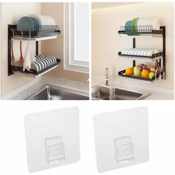 Кухонный держатель для полок, настенный, дверной, самоклеящийся, домашний, декоративный, настенный крючок, стеллаж для хранения, крючки для хранения 1.9cm