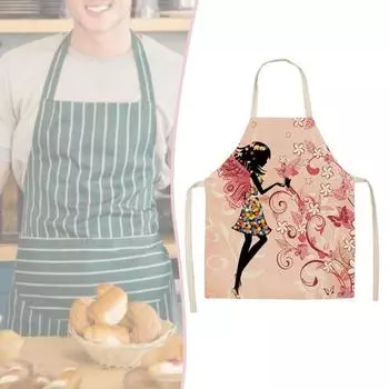Кухонный фартук 3D мультфильм Фея красочный льняной водонепроницаемый фартук для готовки дома 1