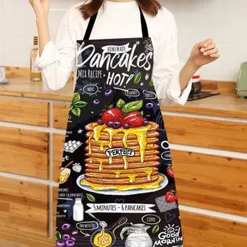 Кухонный фартук без рукавов, удобный в ношении, четкое и реальное изображение, многоразовый, против пятен, водонепроницаемый, полиэстер, узор для пиццы, кухонный фартук, товары для дома L 6 разноцветный
