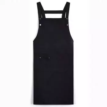 Кухонный фартук для готовки с передним карманом, регулируемый, водонепроницаемый, для мужчин и женщин, шеф-повар, рисунок для барбекю, черный чёрный