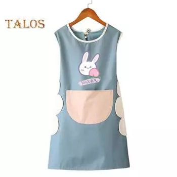 Кухонный фартук контрастного цвета, маслостойкая спецодежда, прекрасный обеденный фартук без рукавов для дома красный