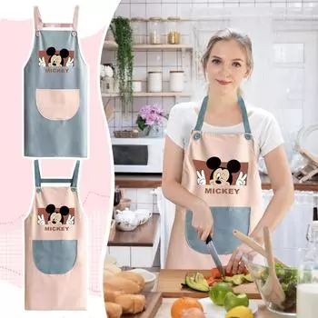 Кухонный фартук Кулинарная мода Корейская версия Милый фартук Рабочая одежда One Size синий