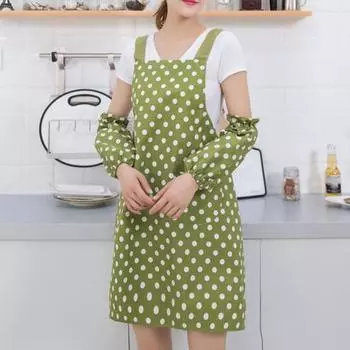 Кухонный фартук с двойными карманами на спине, маслостойкий полиэстер, хлопок, полосатый узор, водонепроницаемый фартук для мужчин и женщин A зелёный