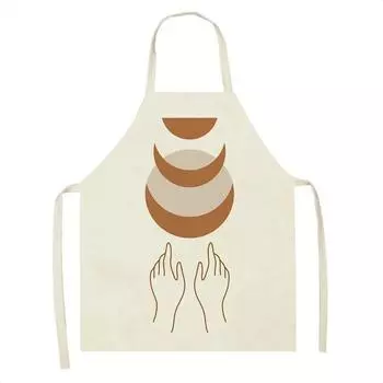 Кухонный фартук с геометрическим лунным принтом и принтом унисекс, званый ужин, веселый нагрудник, фартук для уборки, фартук для шеф-повара 47x38cm