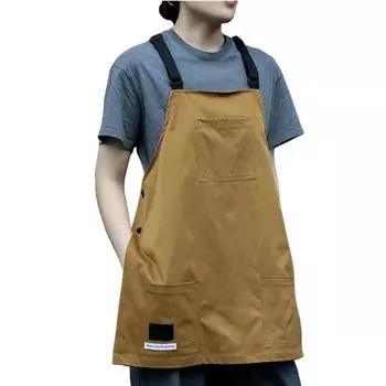 Кухонный фартук с передним карманом, регулируемый, для приготовления пищи, выпечки, сервировки, двухсторонний, рабочая одежда для бариста