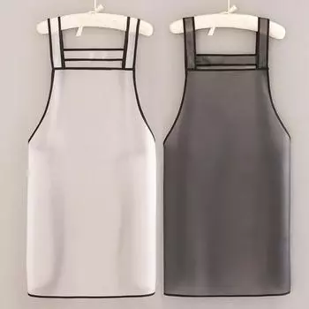 Кухонный фартук с расширенными бретелями, большой карман, без рукавов, на шнуровке, протираемый, маслостойкий кухонный фартук для ресторана A белый