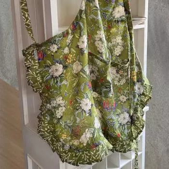 Кухонный фартук Sertex Home с зеленым цветочным узором