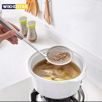 Кухонный фильтр из нержавеющей стали с мелкой сеткой Шумовка Сито Жареная еда Сетка Гаджеты Ложка Сито Дуршлаги Инструменты для жарки Cocina